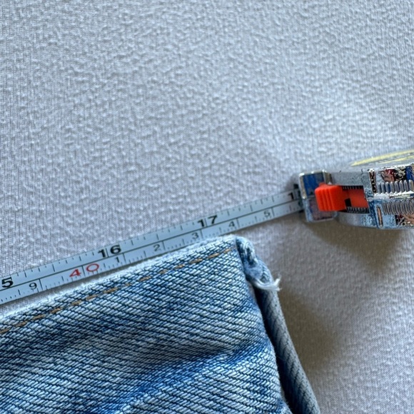 Free People We The Free Light Blue Distressed Jean Shorts size 30 - Picture 4 of 5